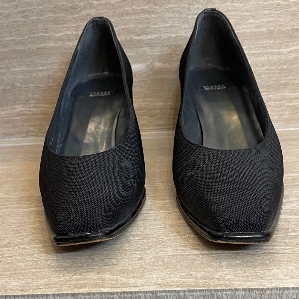 Stuart Weitzman Sz 10 AAAA Vintage Black Square-Toe Classic Pumps - Picture 7 of 15